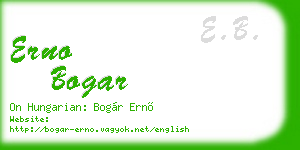 erno bogar business card