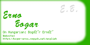 erno bogar business card